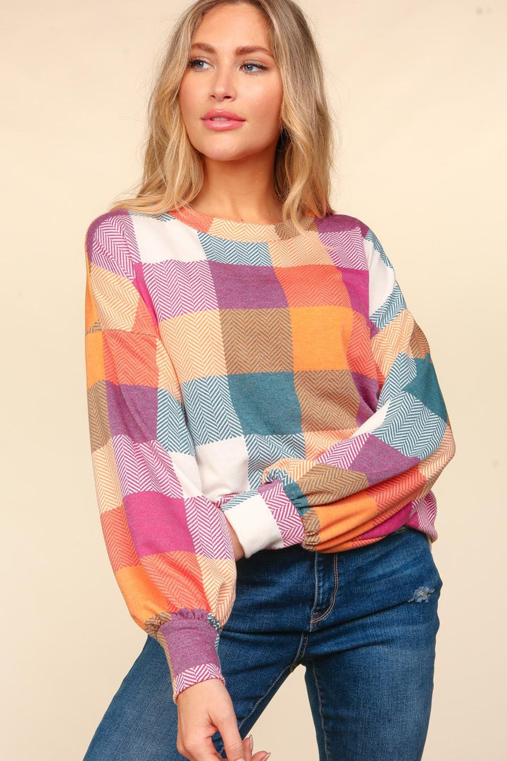 Fall Into Plaid Lightweight Sweater