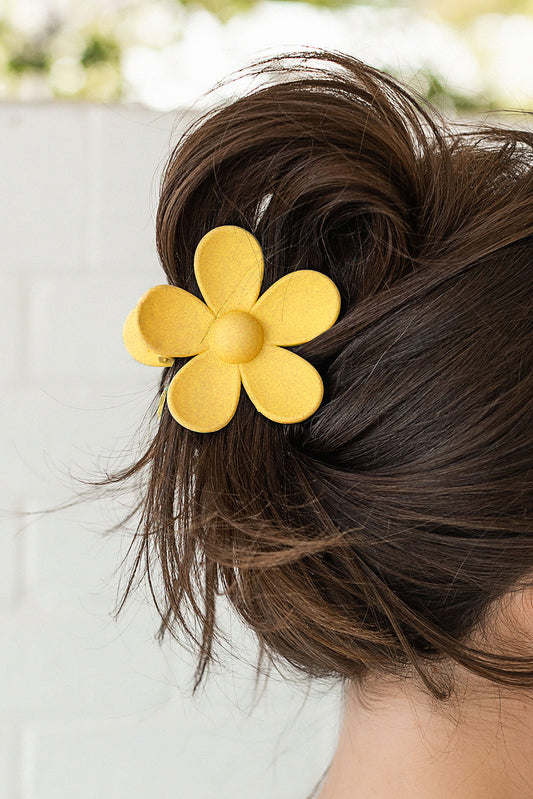 Yellow Flower Hair Claw Clip