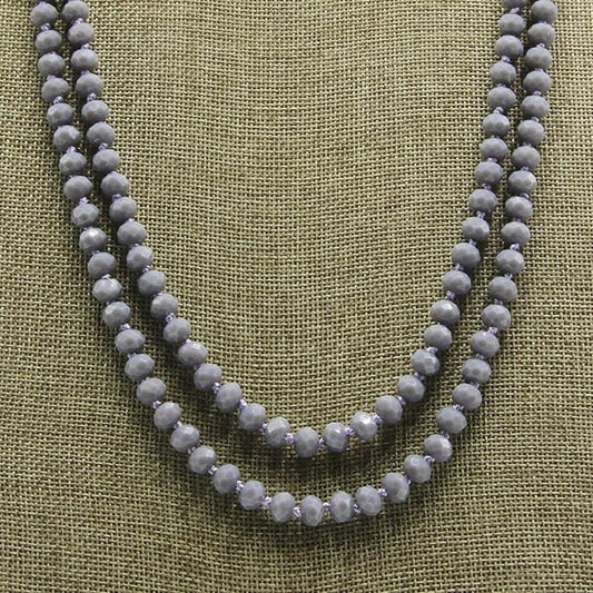 Gray Beaded Necklace