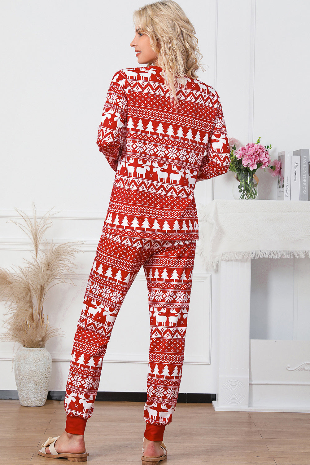 Red Christmas Tree and Reindeer Lounge Set