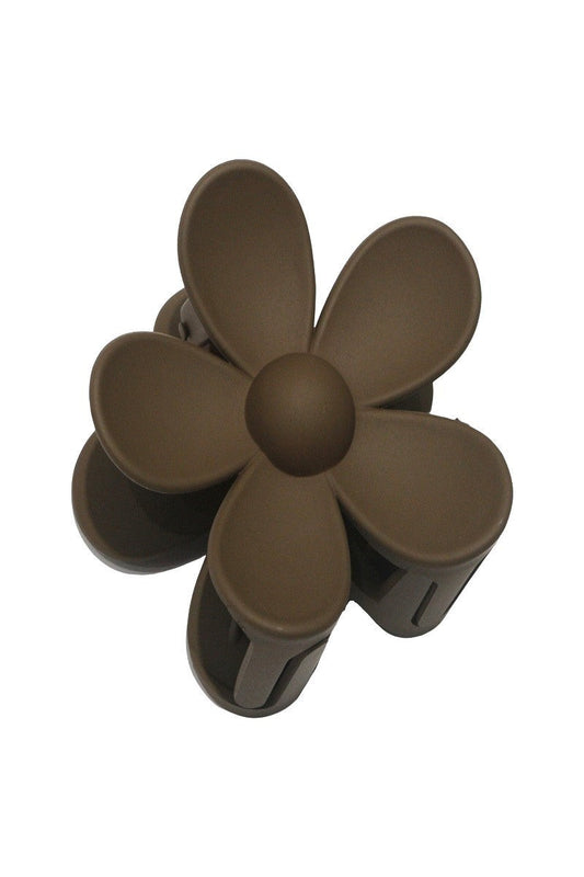 Brown Flower Hair Claw Clip