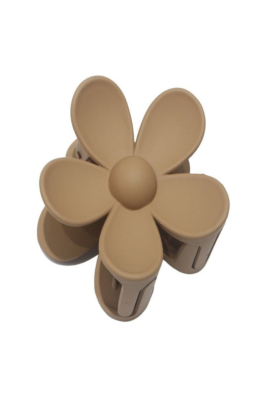 Mocha Flower Hair Claw Clip