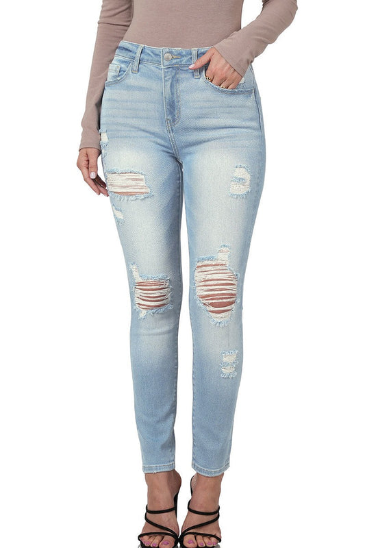 Zenana Distressed Skinny Jeans