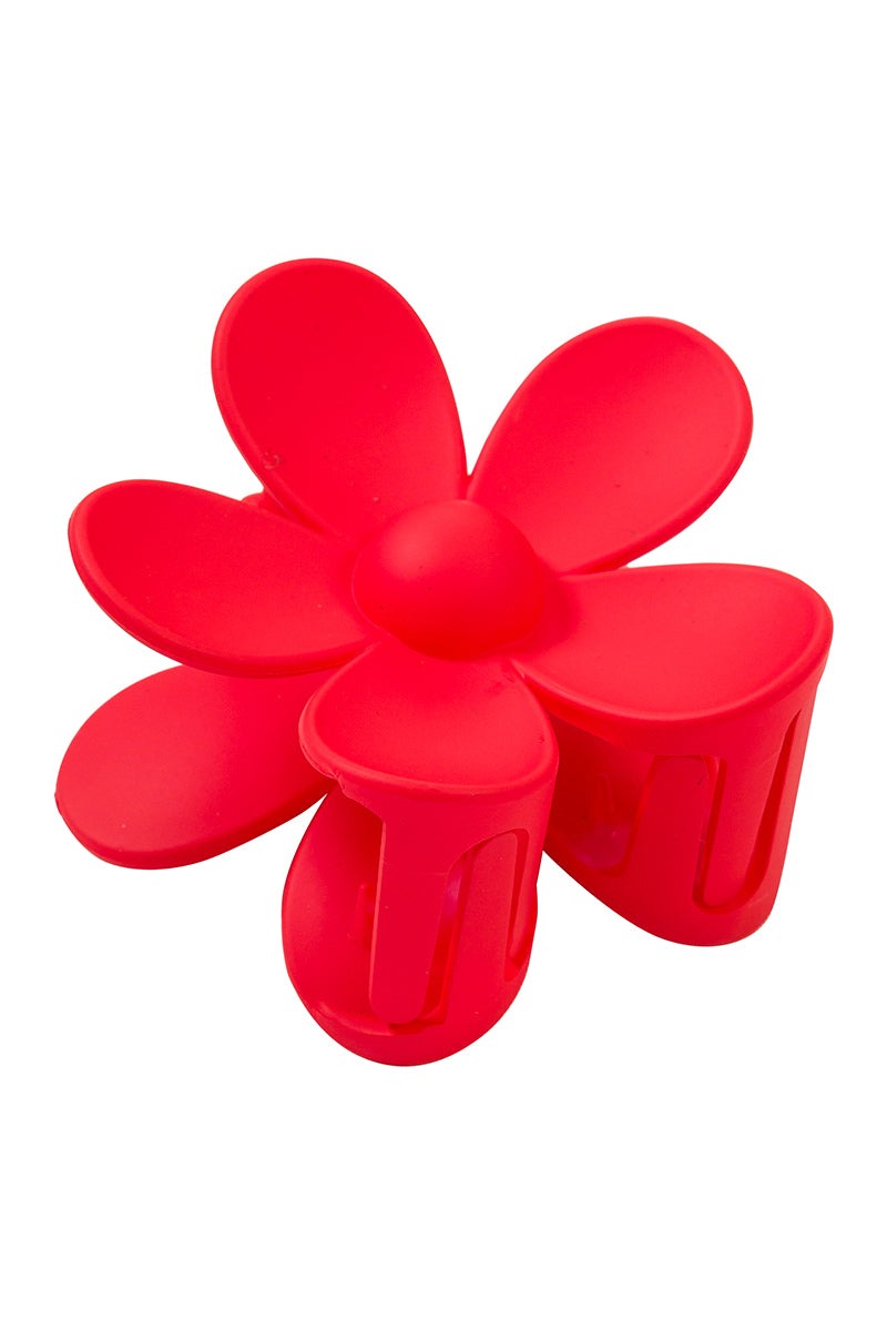 Red Flower Hair Claw Clip