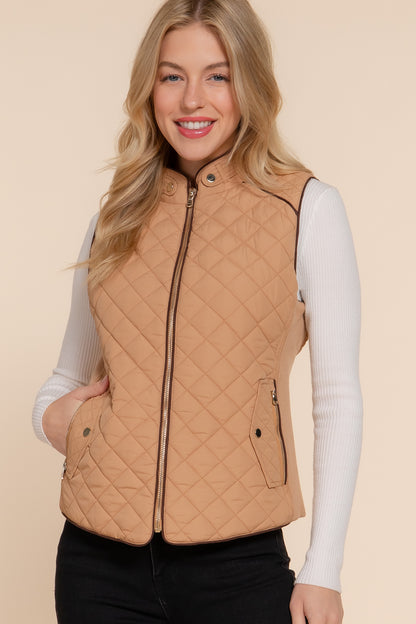 Caramel Quilted Vest