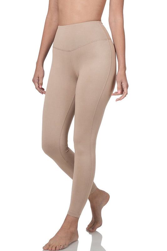 Light Mocha Super Soft Stretch Microfiber Leggings