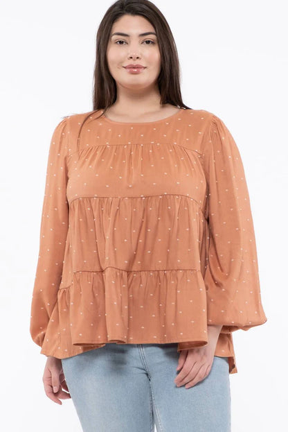 Plus Sienna Tiered Top