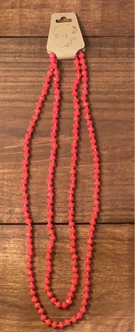 Coral Beaded Necklace