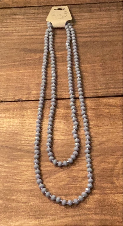 Gray Beaded Necklace